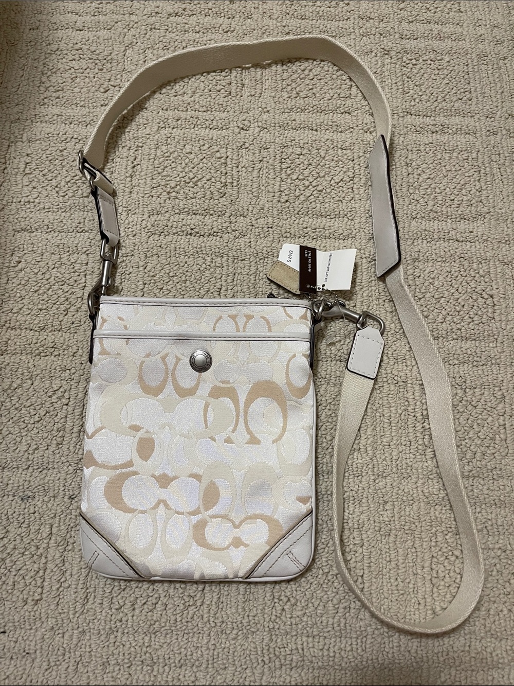 Coach Crème White bag NWT